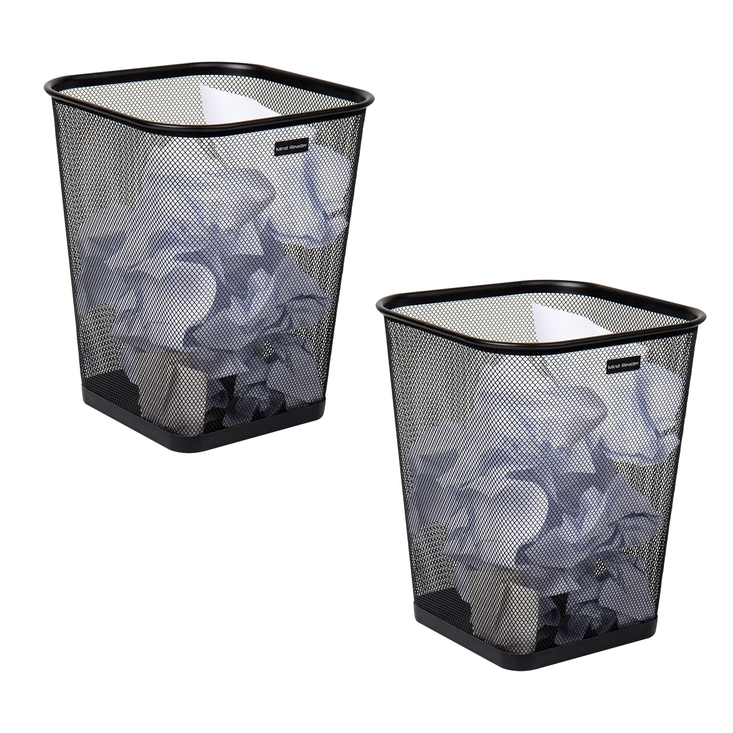 Paper Basket Mesh - ถังขยะมายด์เรดเดอร์ เมช, ตะกร้าใส่กระดาษ, ทรงสี่เหลี่ยม, สำหรับสำนักงาน, ตาข่ายโลหะ,