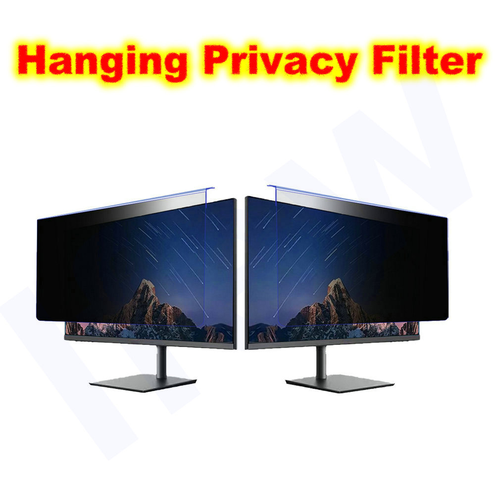 Monitor Privacy Filter - ฟิล์มกันรอยหน้าจอคอมพิวเตอร์แบบแขวน ป้องกันการมองเห็นจากด้านข้าง ป้องกันแสงสีฟ้า ป้องกันรังสียูวี ปกป้องดวงตา