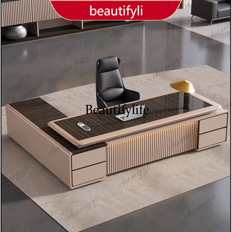 Office Furniture Filing Cabinets - โต๊ะทำงานคอมพิวเตอร์หรูหรา A45 โต๊ะทำงานรูปตัว L โต๊ะยกได้ โต๊ะเล่นเกม