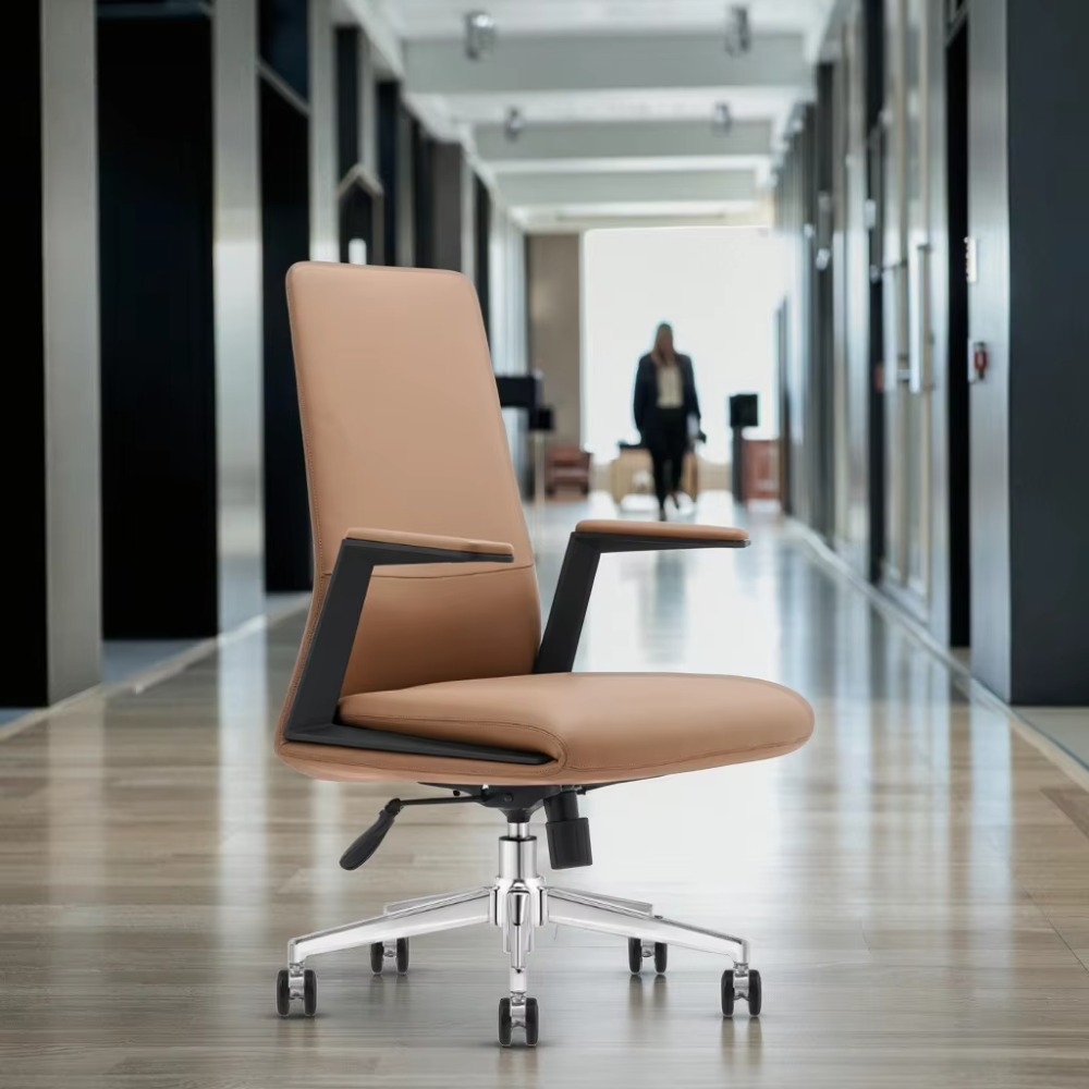 Office Furniture Solutions - เก้าอี้สำนักงานขนาดกลาง โครงเหล็กเสริมแรง ฟองน้ำสองชั้น โซลูชั่นที่นั่งสำหรับล็อบบี้เชิงพาณิชย์