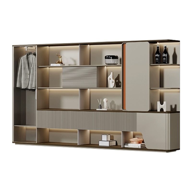 Office Furniture Filing Cabinets - ตู้เก็บเอกสารไม้ MDF แบบตั้งพื้น ดีไซน์หรูหราทันสมัย พร้อมกุญแจล็อค เคลื่อนย้ายได้