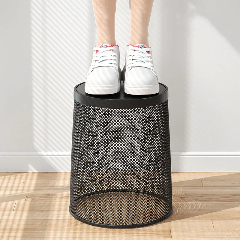Paper Basket Mesh - ถังขยะโลหะทนทานต่อการกระแทกขนาด 9 ลิตร/12 ลิตร, ถังขยะลวดกันสนิม, ตะกร้าขยะแบบเปิดด้านบนสำหรับตกแต่งบ้าน