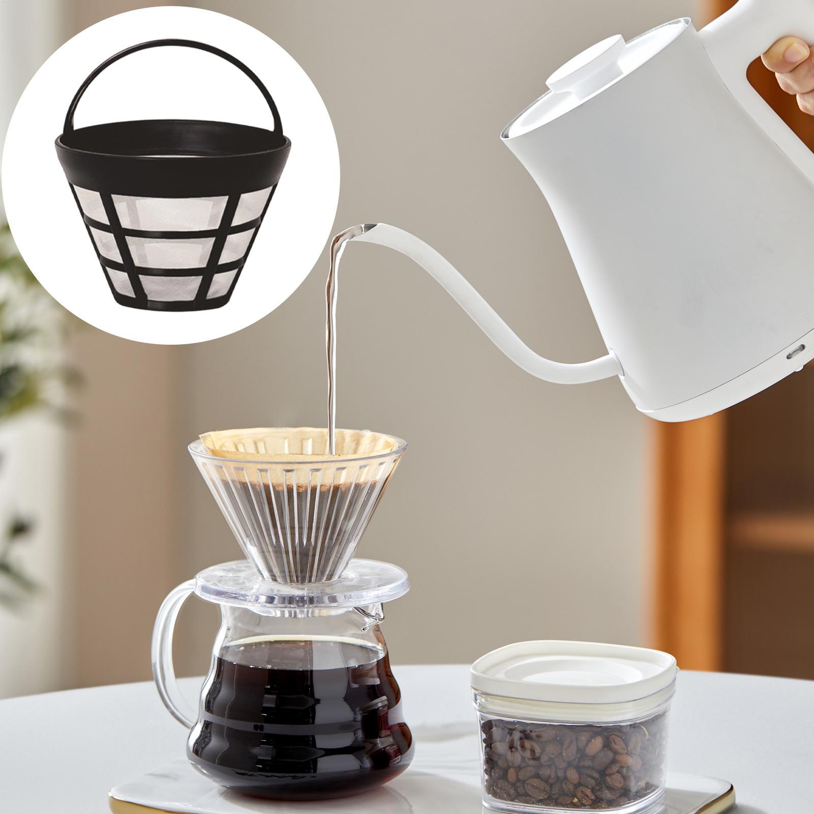 Paper Basket Mesh - เครื่องกรองกาแฟแบบตาข่าย อุปกรณ์ชงกาแฟ ตัวกรองกาแฟ อุปกรณ์เสริมเครื่องชงกาแฟ ตะกร้าแบบเติมได้ รูปทรงถ้วย