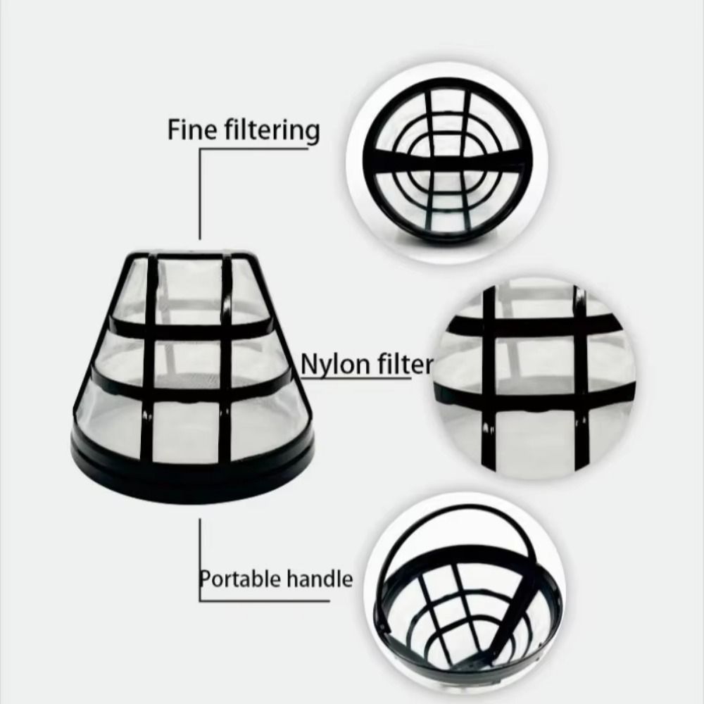 Paper Basket Mesh - 4 ชิ้น พร้อมด้ามจับ ตัวกรองกาแฟแบบตาข่าย ตาข่ายละเอียด ตาข่ายไนลอน