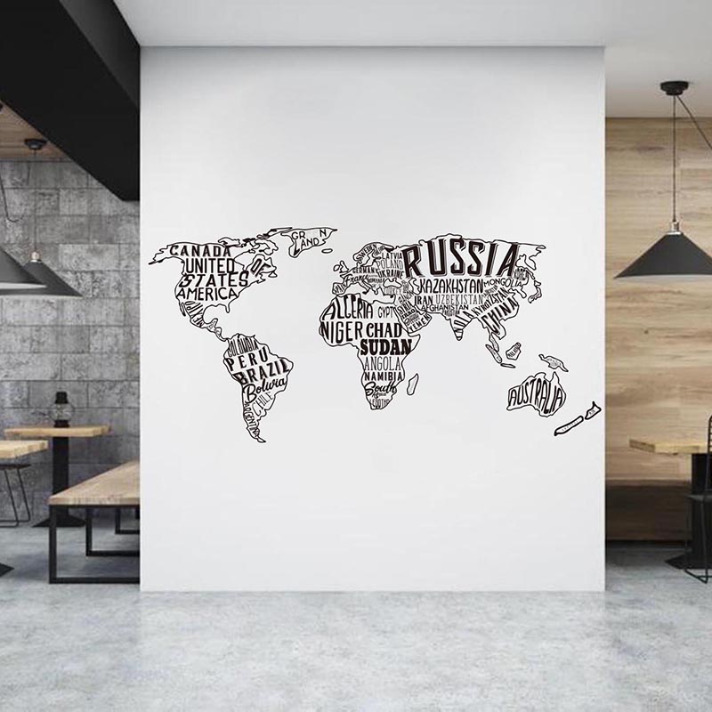 แผนที่โลกขนาดใหญ่ Collage สติ๊ - Office Furniture World บทวิจารณ์และราคา
