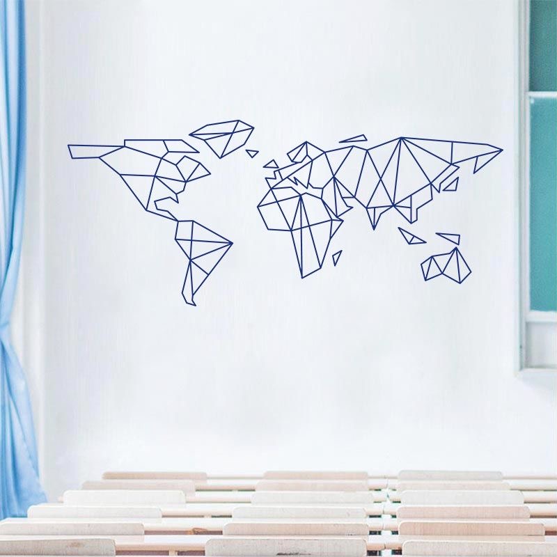 สติ๊กเกอร์ติดผนังลายแผนที่โลกท - Office Furniture World บทวิจารณ์และราคา