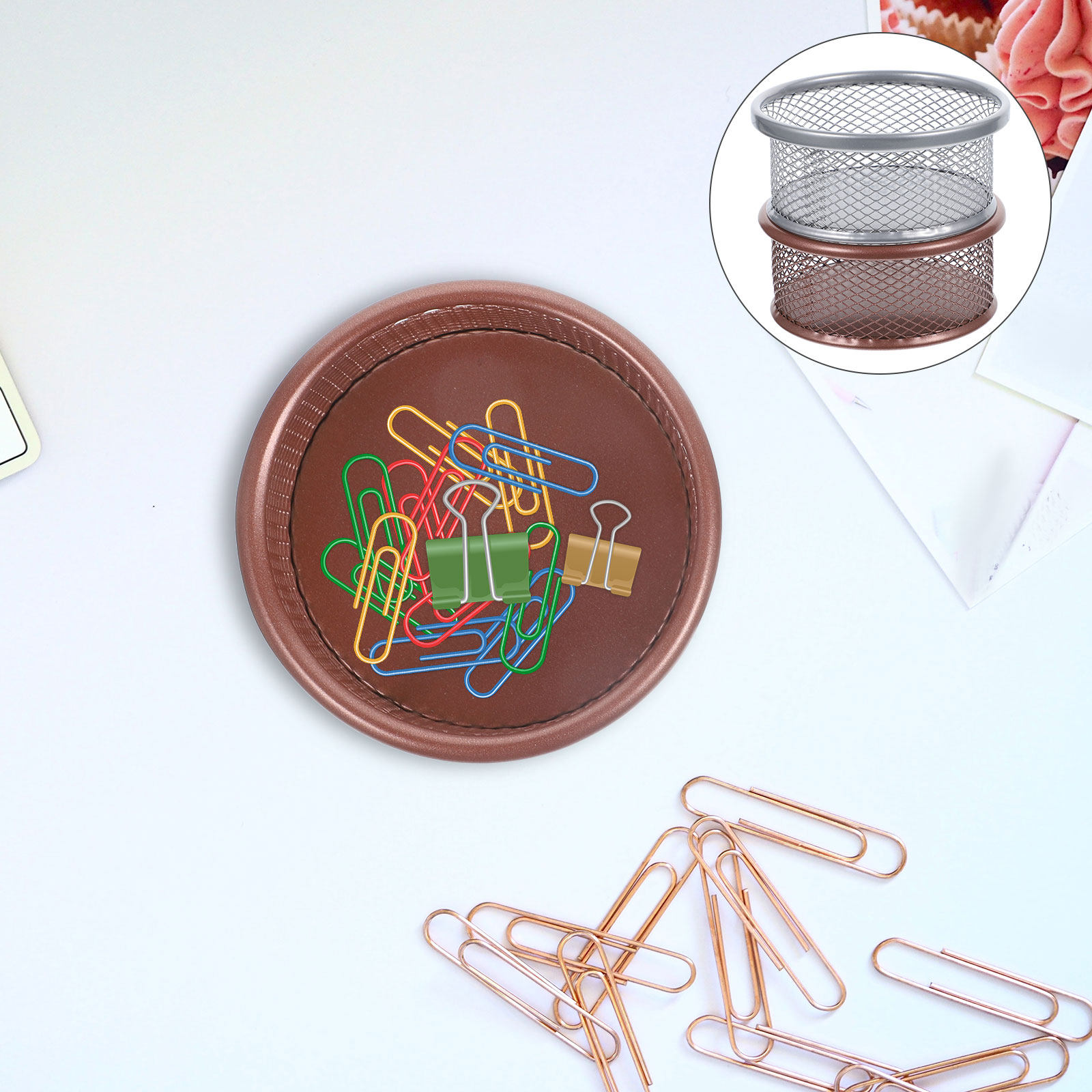ที่เก็บคลิปหนีบกระดาษโลหะแบบทน - Paper Basket Mesh บทวิจารณ์และราคา