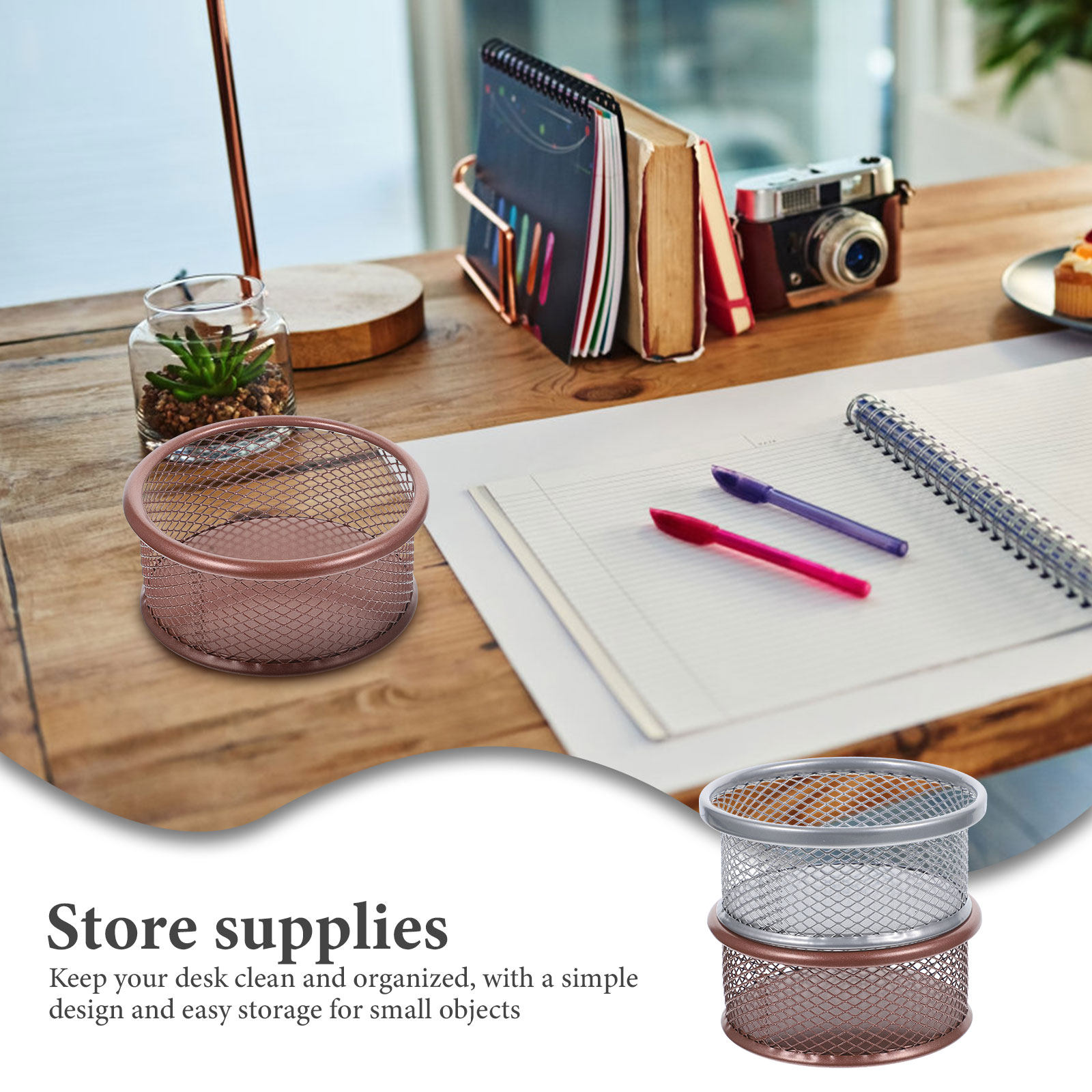 ที่เก็บคลิปหนีบกระดาษโลหะแบบทน - Paper Basket Mesh บทวิจารณ์และราคา