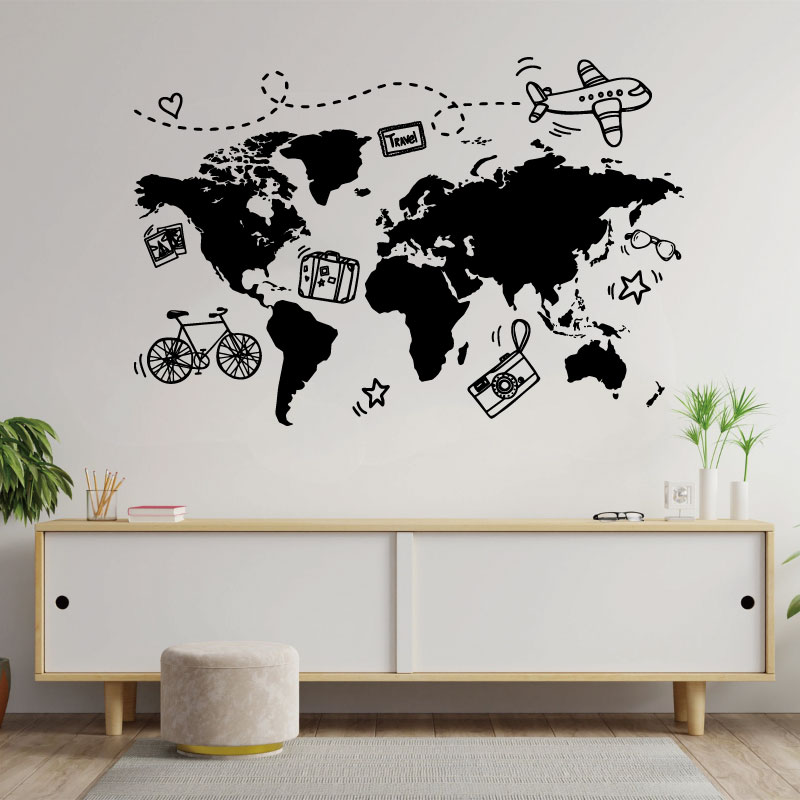 Go Travel World สติกเกอร์ติดผน - Office Furniture World บทวิจารณ์และราคา