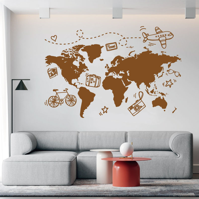 Go Travel World สติกเกอร์ติดผน - Office Furniture World บทวิจารณ์และราคา