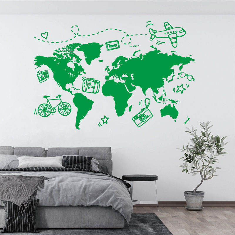 Go Travel World สติกเกอร์ติดผน - Office Furniture World บทวิจารณ์และราคา