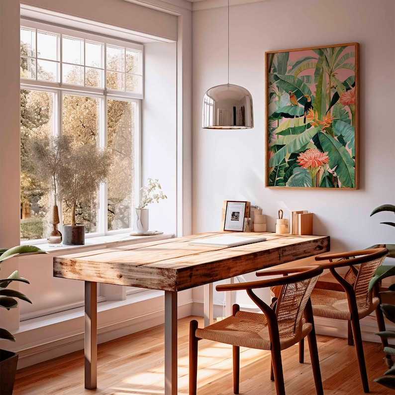 1 ชิ้น โปสเตอร์ผ้าใบลายทรอปิคอ - Office Furniture At Home บทวิจารณ์และราคา