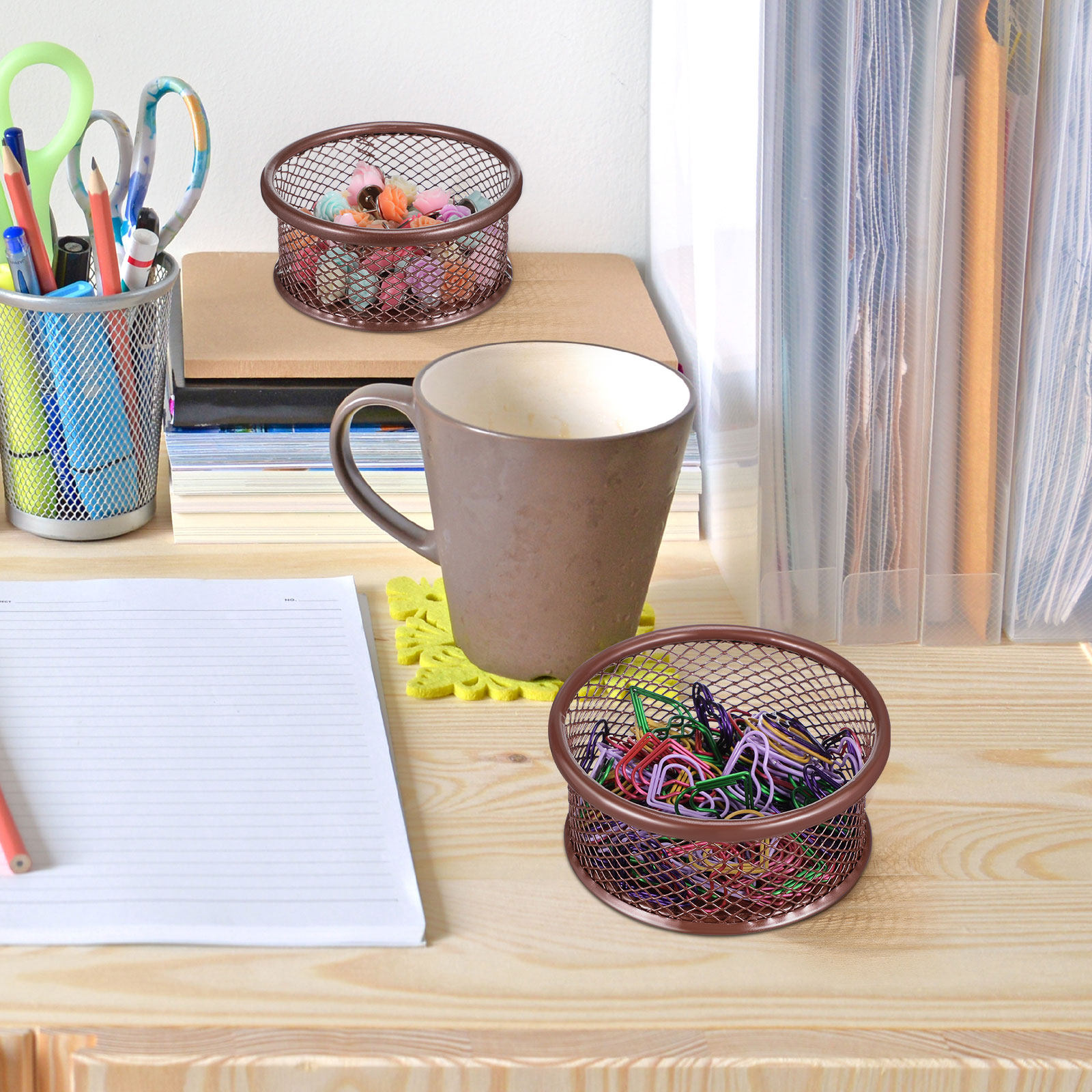 ที่ใส่คลิปหนีบกระดาษแบบตาข่ายโ - Paper Basket Mesh บทวิจารณ์และราคา