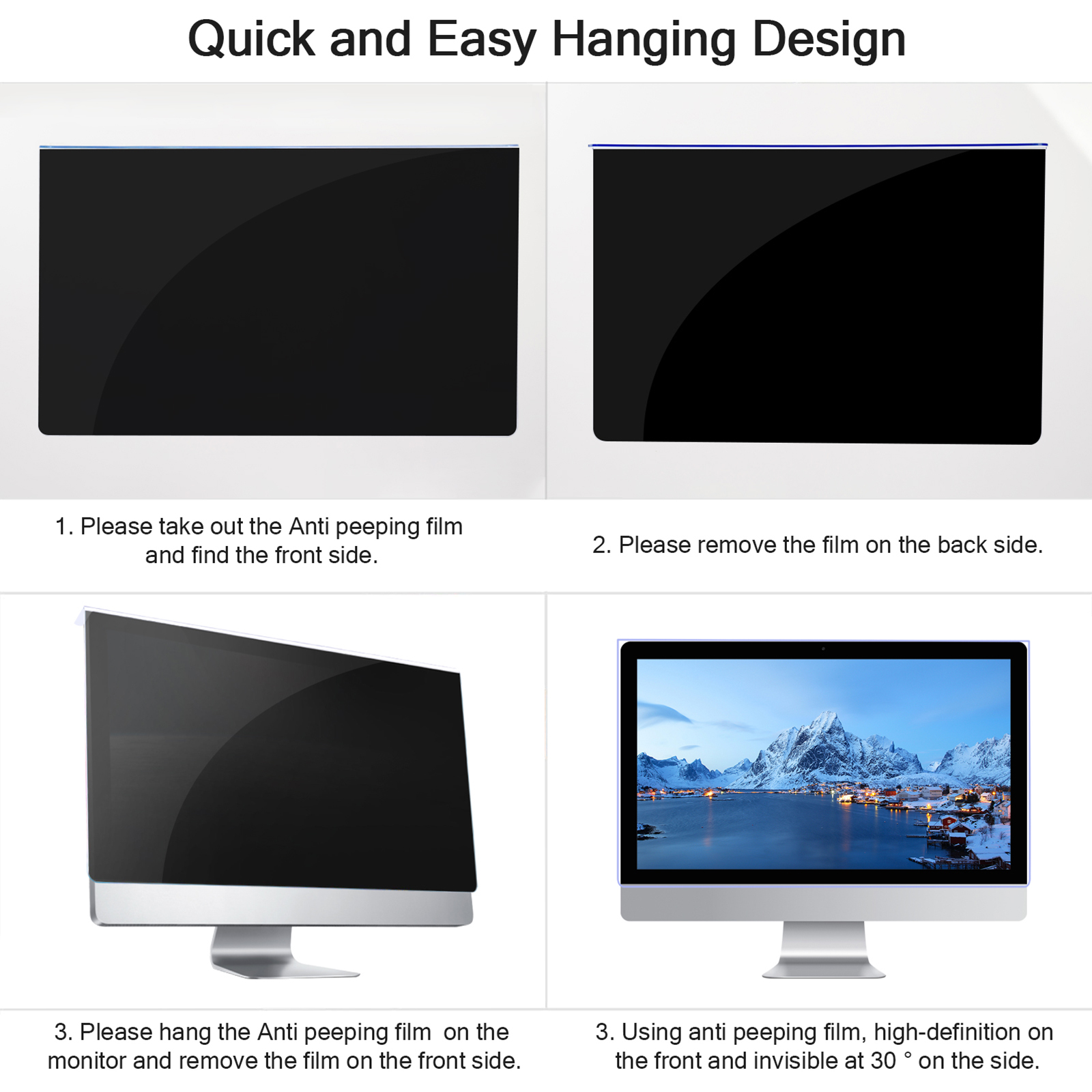 ฟิล์มกันรอยหน้าจอคอมพิวเตอร์ป้ - Monitor Privacy Filter บทวิจารณ์และราคา