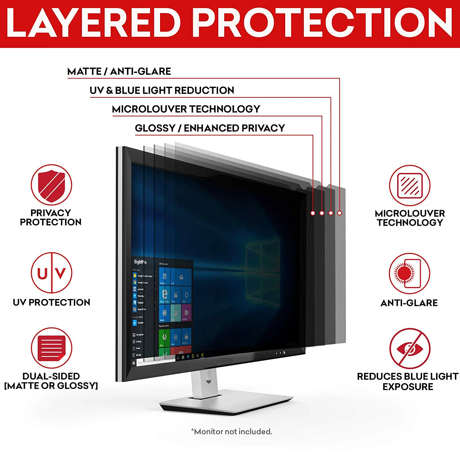 ฟิล์มป้องกันหน้าจอเพื่อความเป็ - Monitor Privacy Filter บทวิจารณ์และราคา