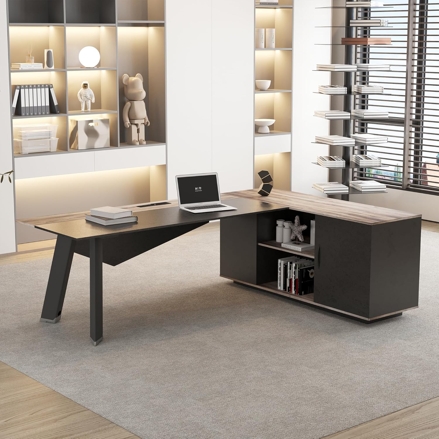 โต๊ะทำงานผู้บริหารรูปตัว L ขนา - Office Furniture Filing Cabinets บทวิจารณ์และราคา