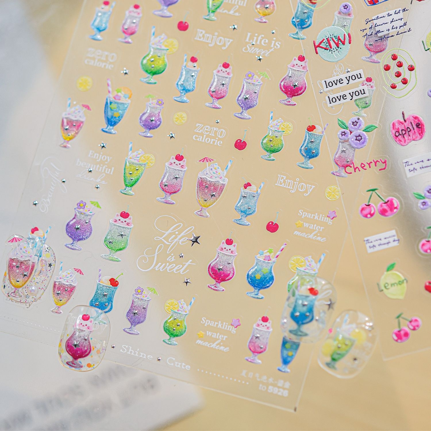 สติกเกอร์ติดเล็บลายผลไม้ 5 มิต - Paper Basket Mesh บทวิจารณ์และราคา