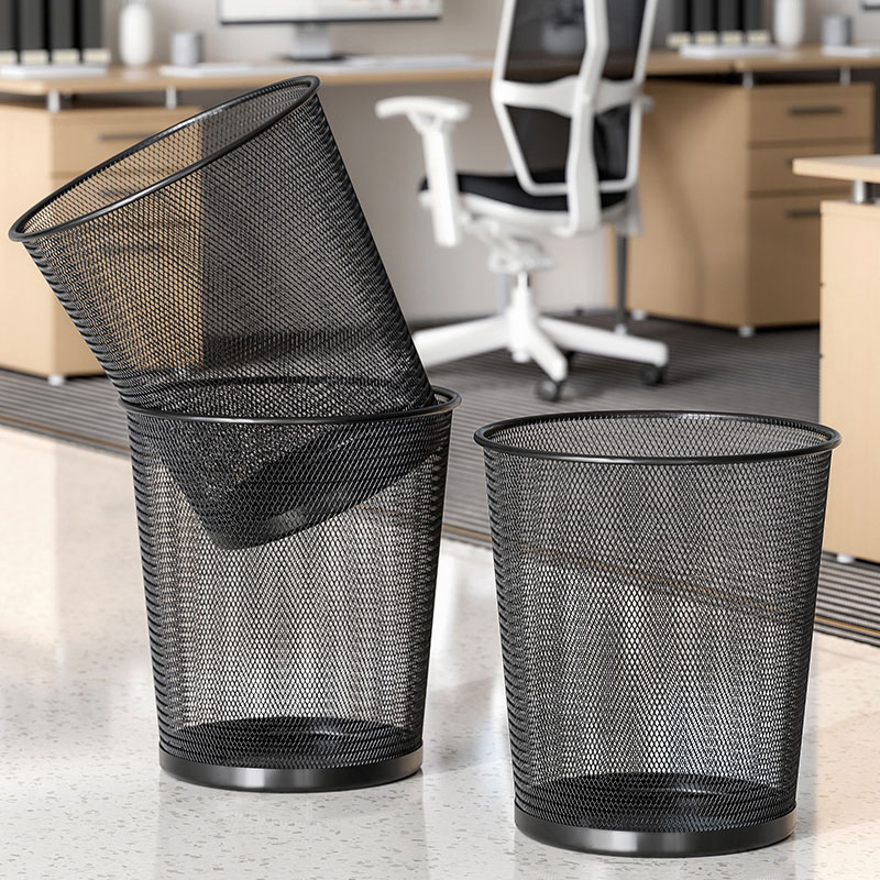 ถังขยะโลหะตาข่ายสีดำขนาดใหญ่ 9 - Paper Basket Mesh บทวิจารณ์และราคา