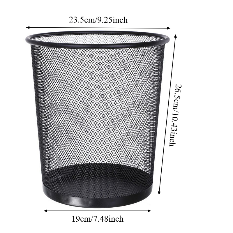 ถังขยะโลหะตาข่ายสีดำขนาดใหญ่ 9 - Paper Basket Mesh บทวิจารณ์และราคา