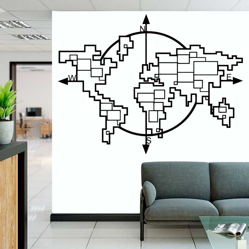 Geometric World แผนที่เข็มทิศไ - Office Furniture World บทวิจารณ์และราคา