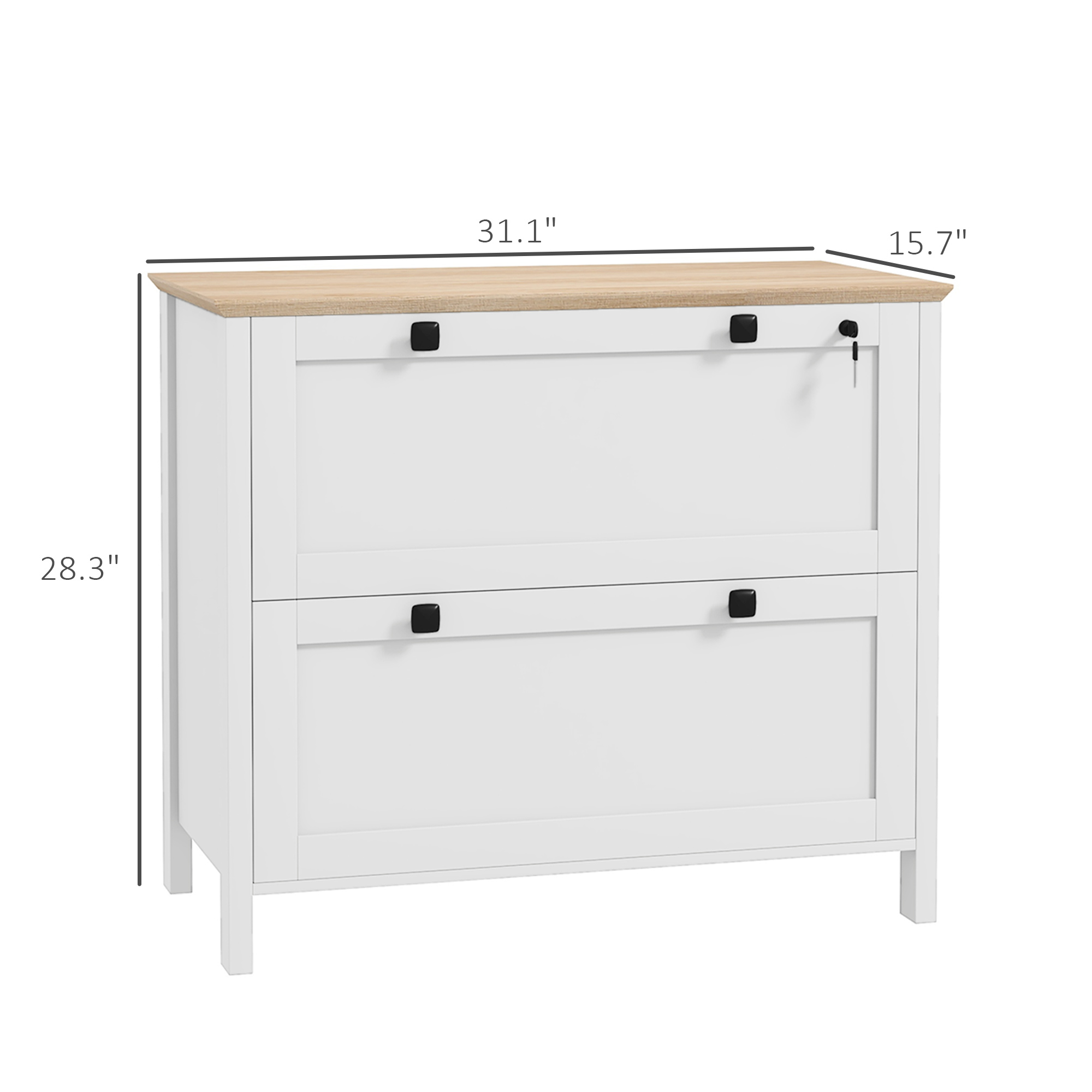 ตู้เก็บเอกสาร 2 ลิ้นชักพร้อมกุ - Office Furniture Filing Cabinets บทวิจารณ์และราคา