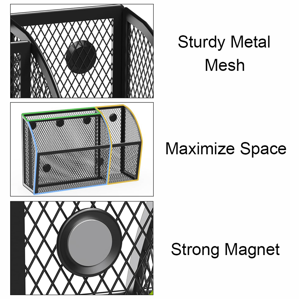 ตะกร้าตาข่ายแม่เหล็ก 3 ช่อง แข - Paper Basket Mesh บทวิจารณ์และราคา